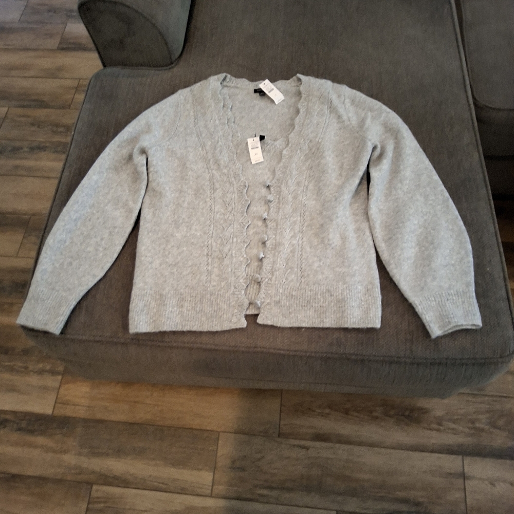 Talbots Pointelle Cardigan And Tank Top